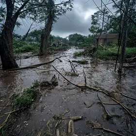 chuva provoca alagamentos e quedas de árvores