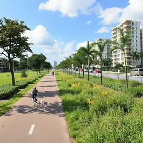 ciclovia e pista de caminhada