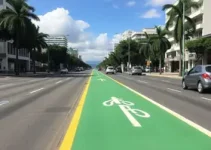 pintura da ciclovia em hortolândia