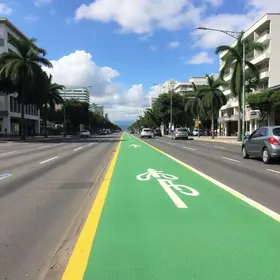pintura da ciclovia em hortolândia