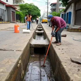 mutirão de limpeza dos bueiros