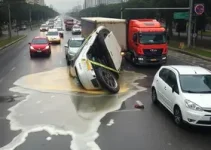 tombamento de caminhão
