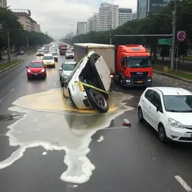 tombamento de caminhão