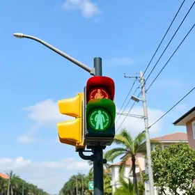 cruzamento movimentado no Jd. Nossa Senhora Auxiliadora