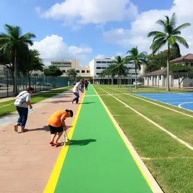 pintura ciclovia hortolandia