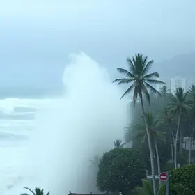 ventos de 80 km/h